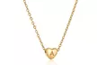 Initial Heart Pendant Necklace Letter Heart Choker Necklace - Second Medium