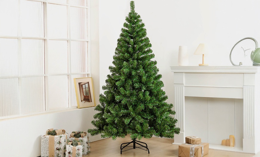 Image 1: Kunstkerstboom met voet