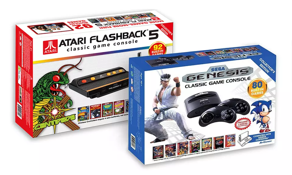 Sega Genesis or Atari Flashback 5 Retro Gaming Console - Primary Image