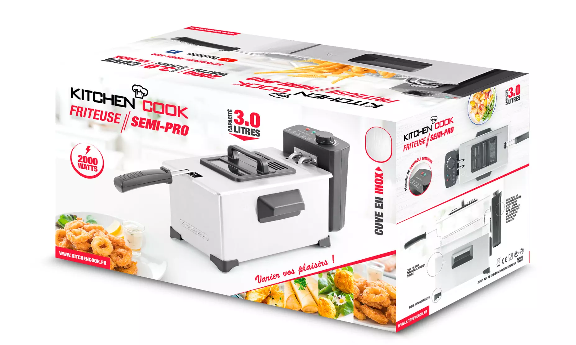 Friteuse inox Kitchencook de 3L - Image 5