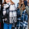 Image 1: Women's Oversized Plaid Printed Scarf
