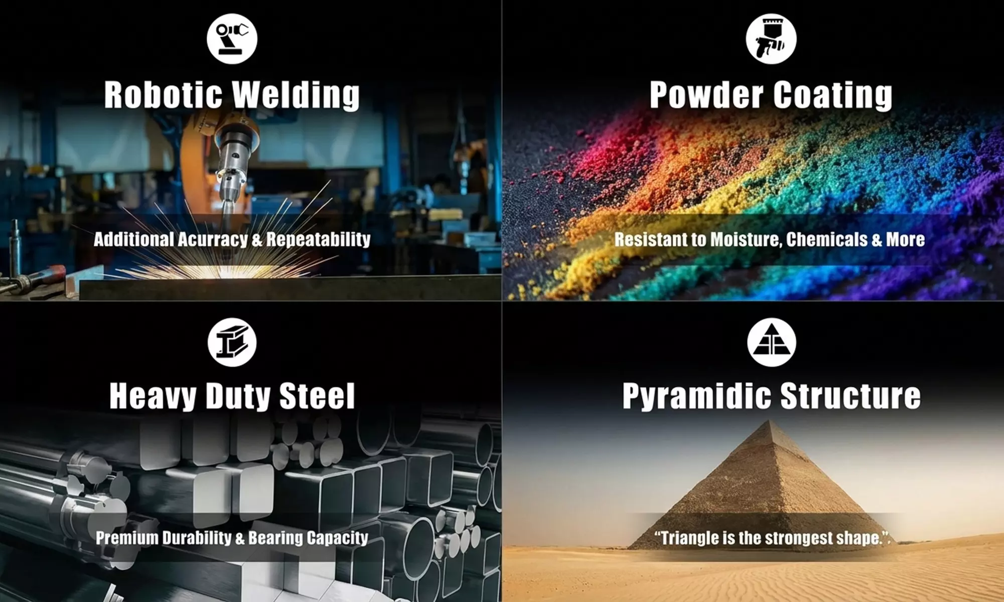 Set di 2 cavalletti per auto Muscleman Boudech