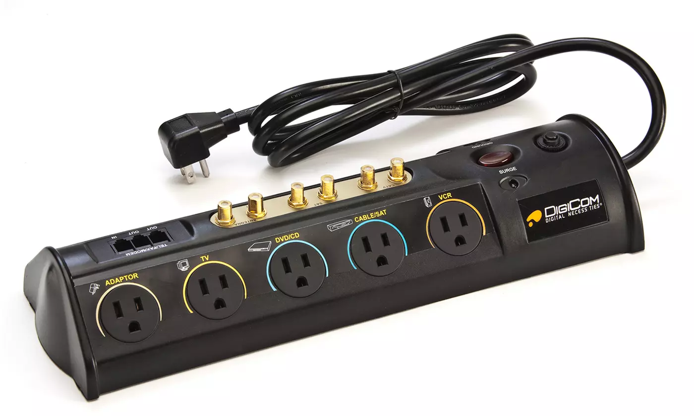 Power Center 6,900-Joules Surge Protector With Phone And Sat-Cable Line Protection - Primary Image