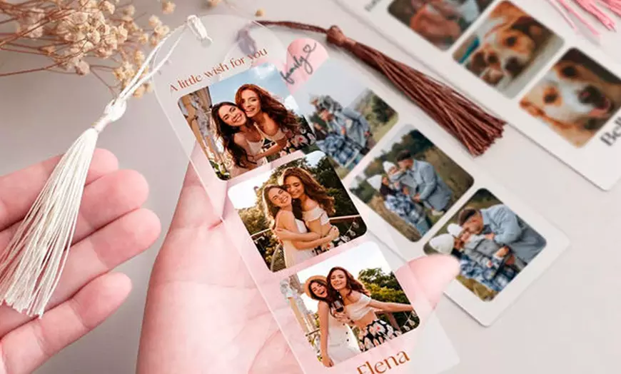 Image 1: 1 or 2 Customized Bookmarks - Choose your Design, Photos and Text