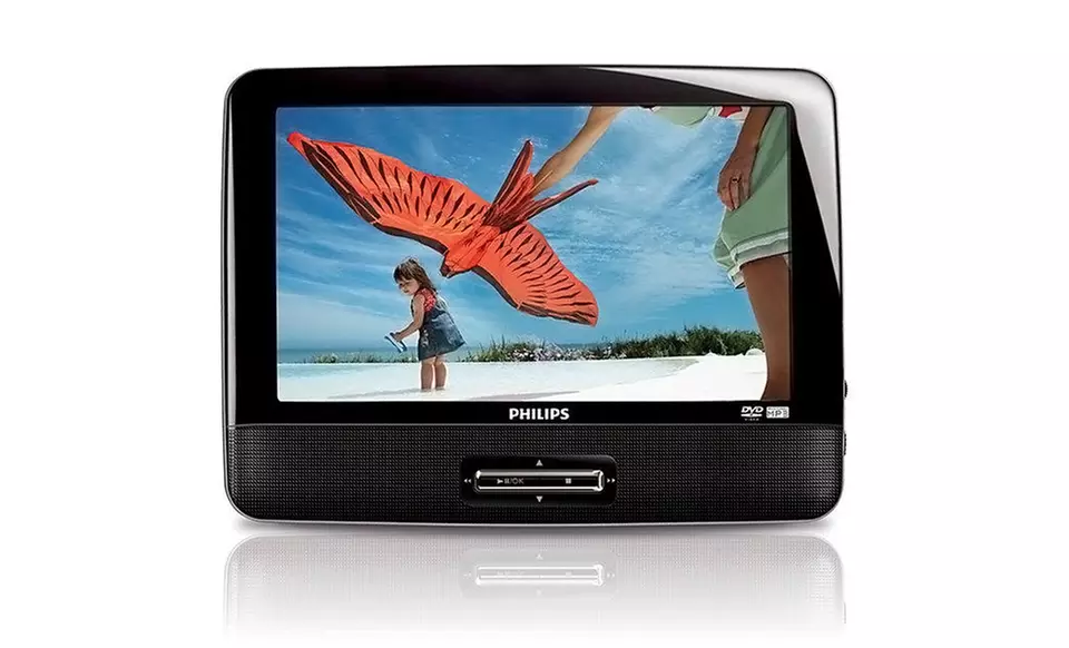 Philips 9" Single- or Dual-Screen Portable DVD Player (Refurbished)  - Second Medium