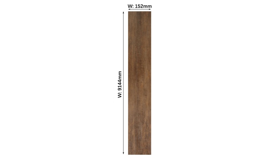 Image 9: 36-Piece Self-Adhesive Wood-Effect Floor Planks Set