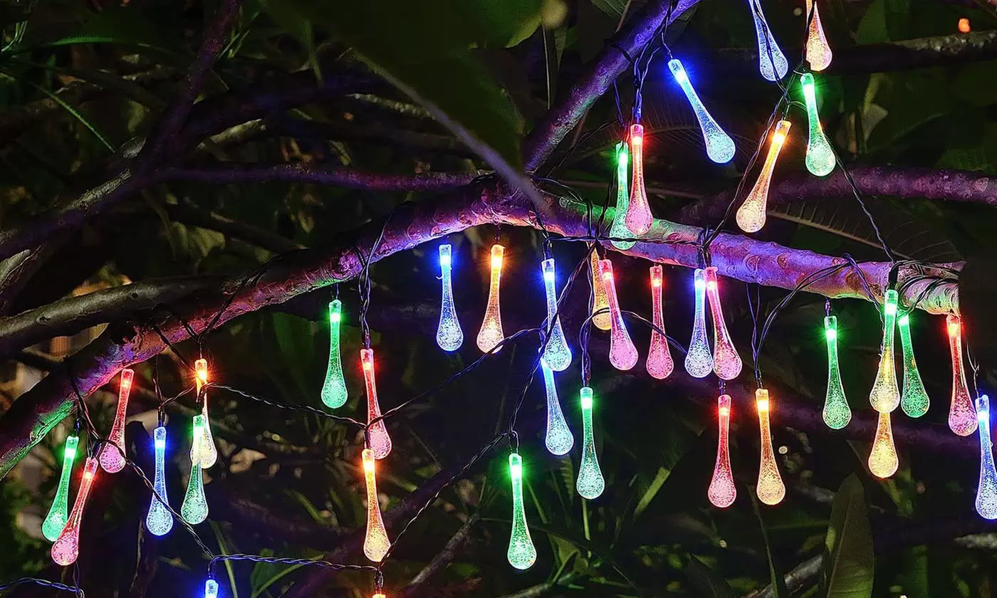 100/200 LED Solar String Lights Outdoor Patio Garden Party Xmas Tree Lighting