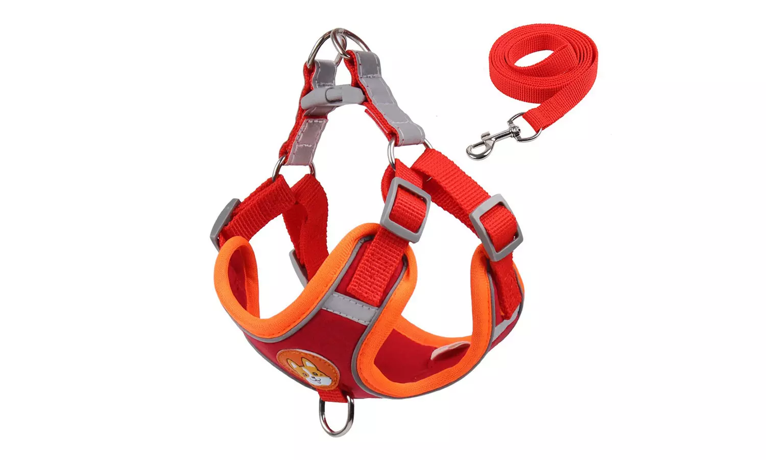 Dog Harness Leash Set with Collar Reflective No Pull for Small Dogs