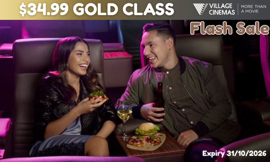 Image 1: $34.99 for Village Cinemas Gold Class eVoucher Flash Sale