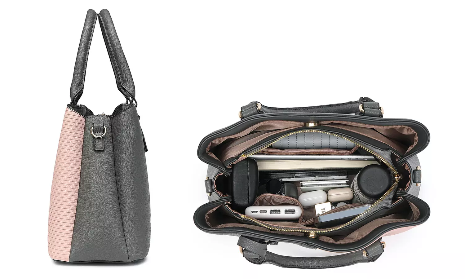 Borsa in pelle con tracolla o manico superiore