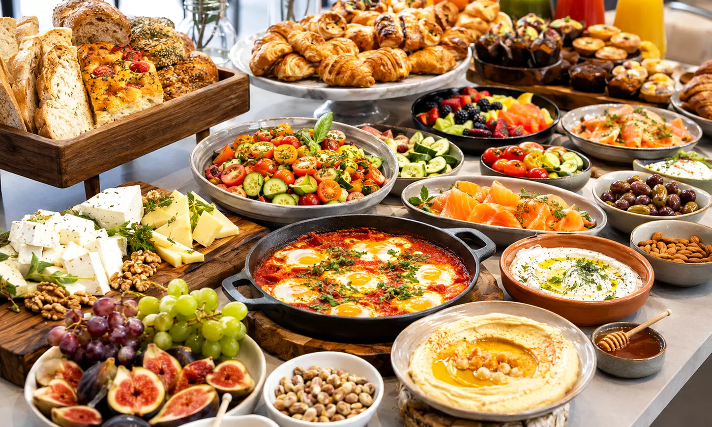 Offenes Brunchbuffet inkl. ein Glas türkischen Tee für 1-4 Personen