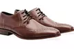 Redfoot Leder-Brogue-Schuhe für Herren in Stone oder Grau - Second Medium