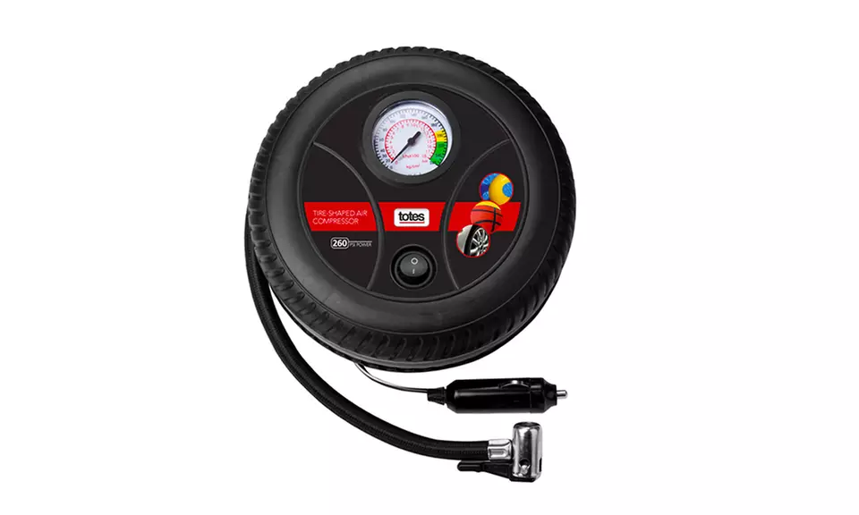 Portable Tire-Shaped Auto Air Compressor - Primary Image