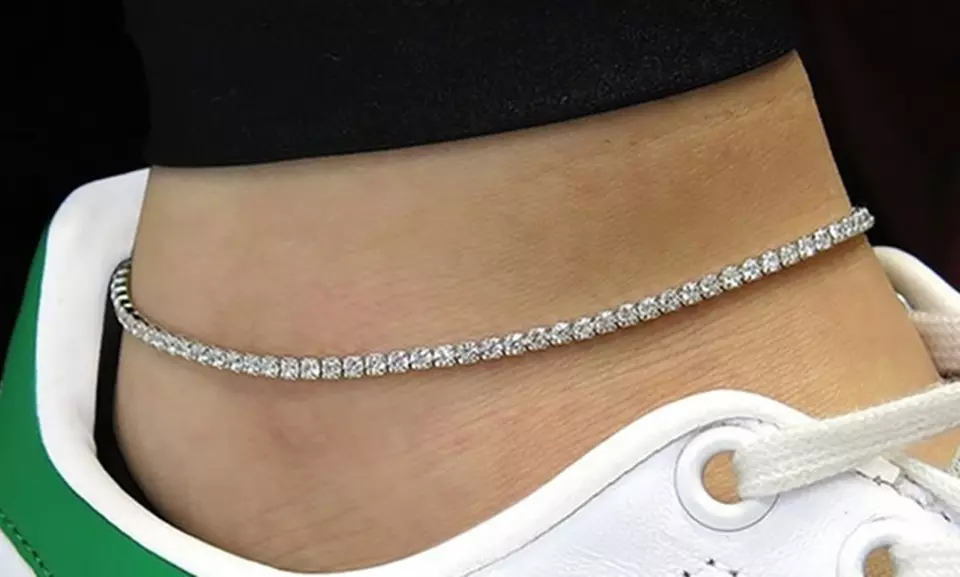 Cavigliera Tennis realizzata con cristalli premium