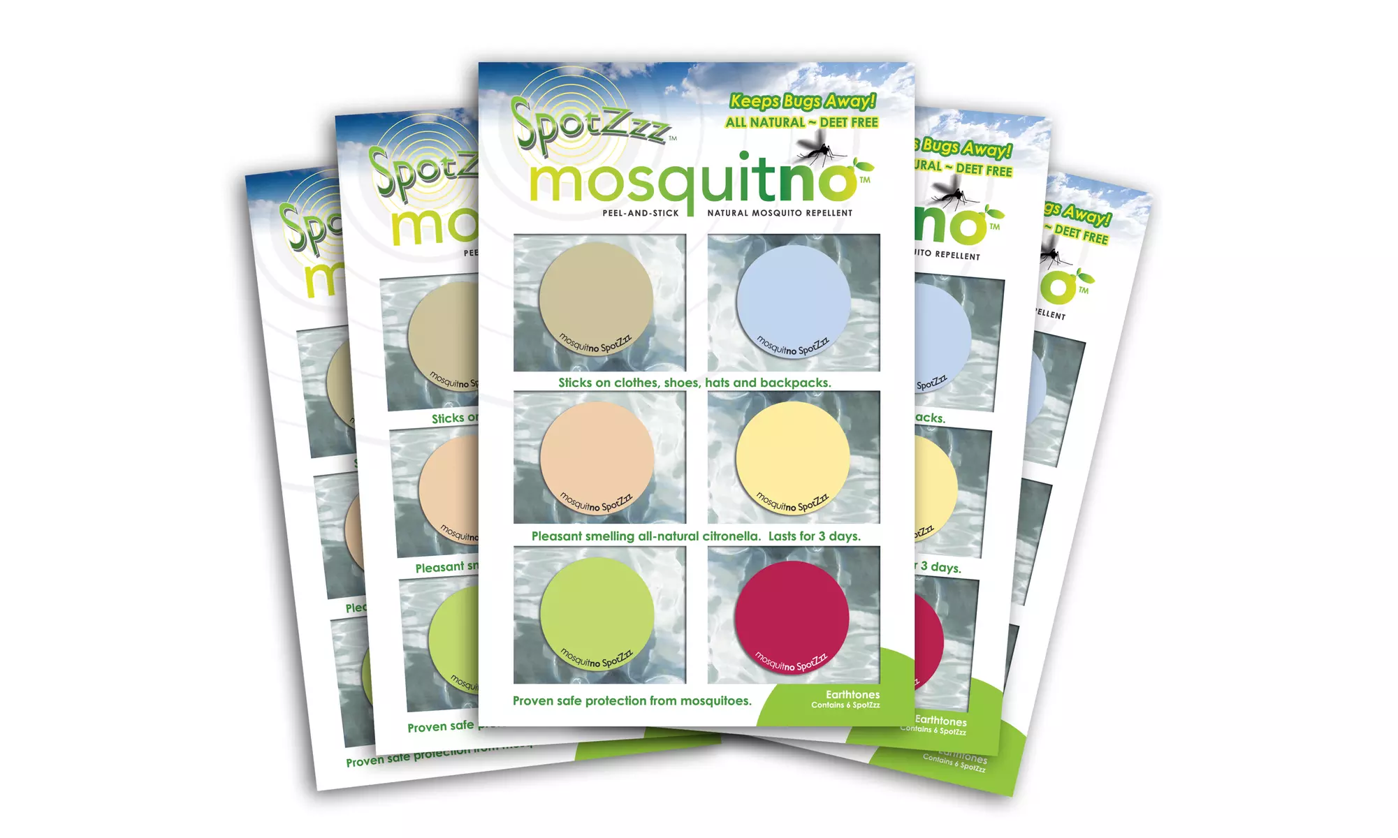 10-Pack of Citronella Spotz Insect-Repellant Stickers - Second Medium
