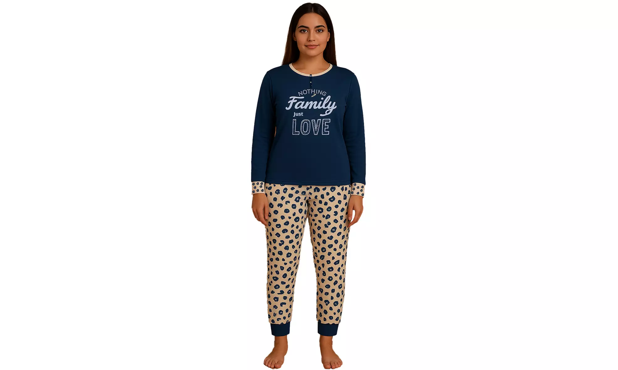 Pigiama donna invernale in cotone di Nottingham, Coconuda o De Fonseca