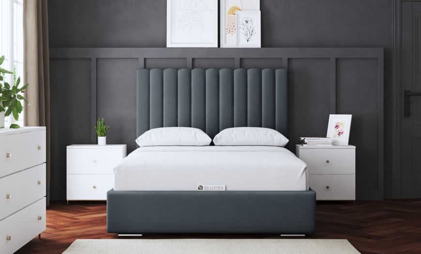 Image 27: Evangeline Panel Bed with Optional Ottoman Gas Lift Storage