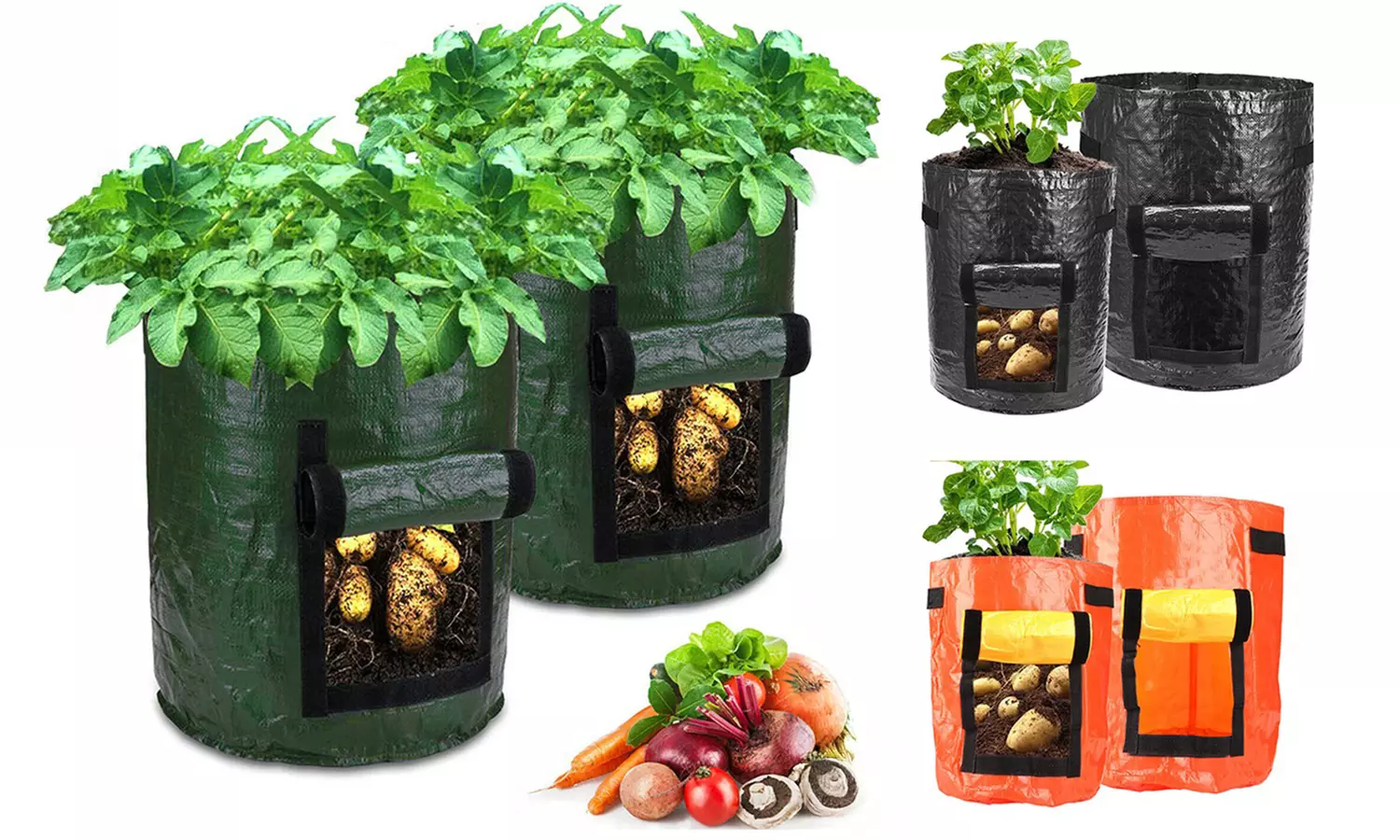 7/10 Gallon DIY Potato Grow Planter PE Cloth Planting Container Bag