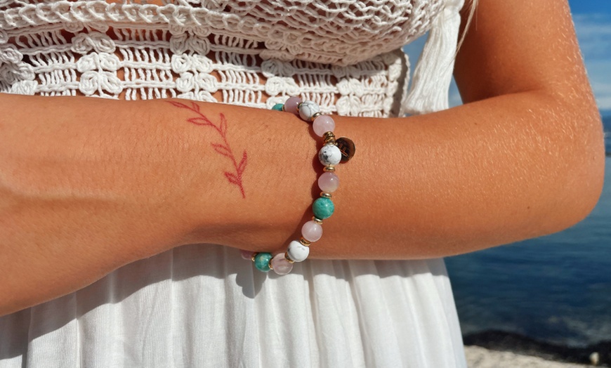 Image 5: Bracelet en pierres naturelles et acier inoxydable de Foresto Antibes