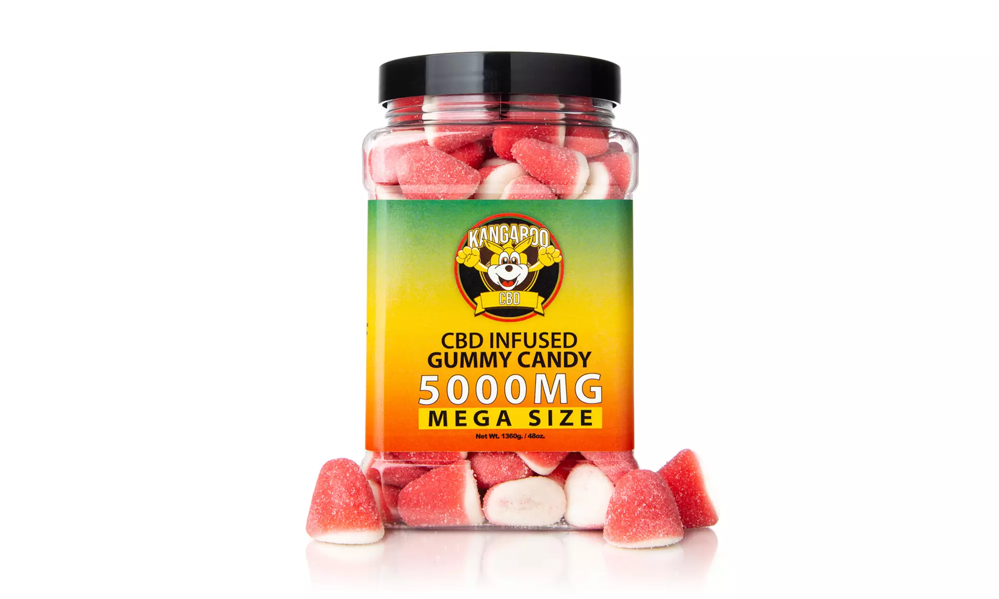 Extra Strength MEGA Size 5000MG Potent CBD Gummies from Kangaroo - 48oz