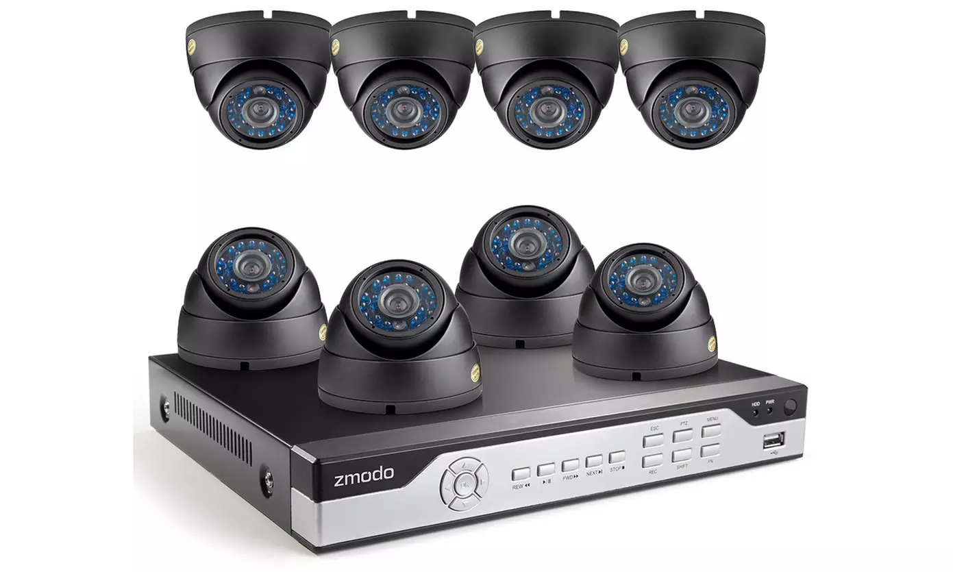 Zmodo Security Systems with 960H DVR and 4 or 8 Dome Cameras - Primary Image