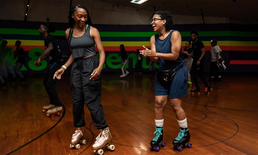 Image 1: Admission to Premier Roller Skating Rink in Memphis w/ Arcade & Pizza