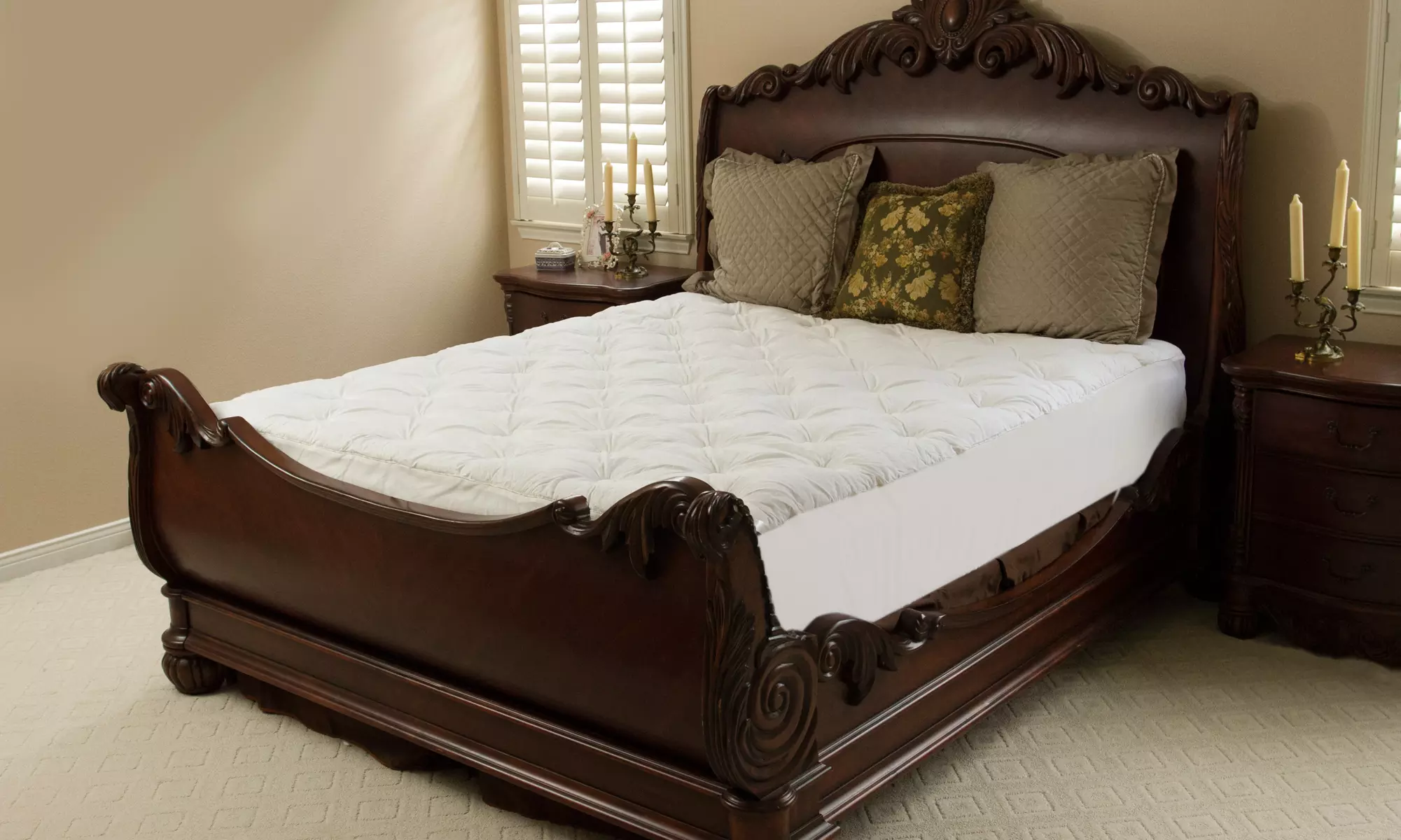 Downton Abbey Victoria Tufted Down-Alternative Mattress Pads - Primary Image