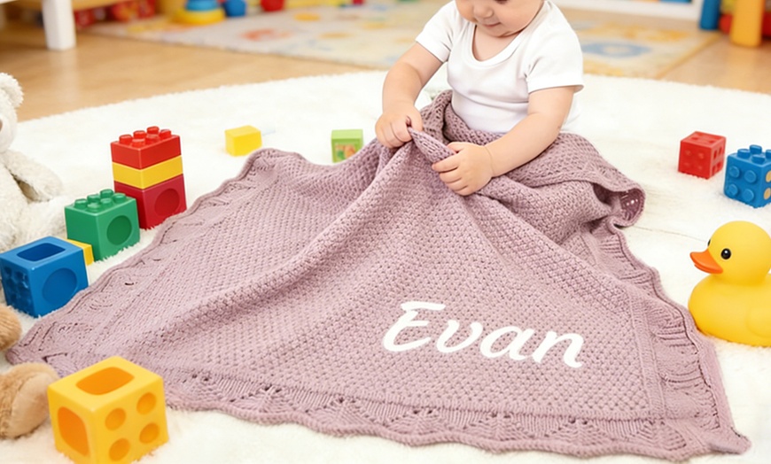 Image 5: Wrap Your Baby in Love - Custom Embroidered Baby Nap Blankets (Up to 85% Off)