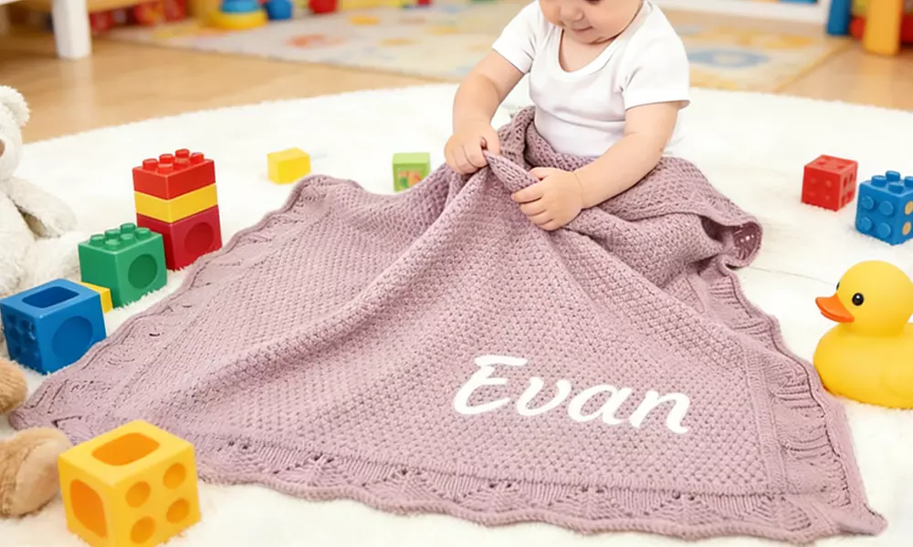 Wrap Your Baby in Love - Custom Embroidered Baby Nap Blankets (Up to 85% Off)