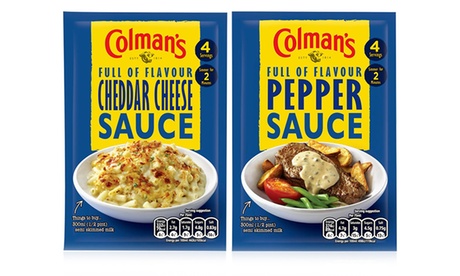 16 sachets de 40g de sauce Colman's Pepper ou Cheddar Cheese Unilever
