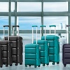 Image 1: KONO Three-Piece PP Hard Shell Suitcases With TSA Lock