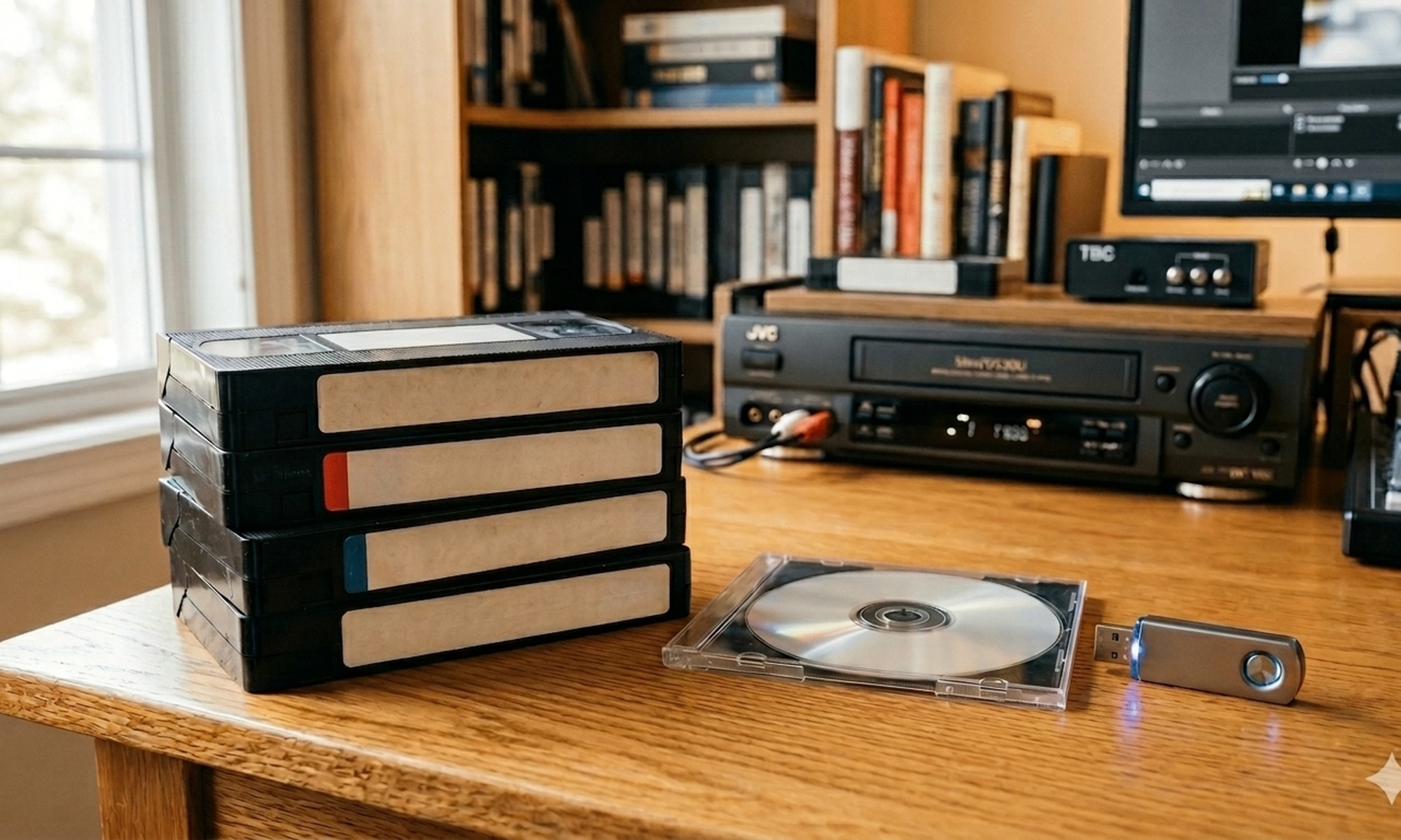 VHS to Digital MP4 Conversion for One or Two Tapes