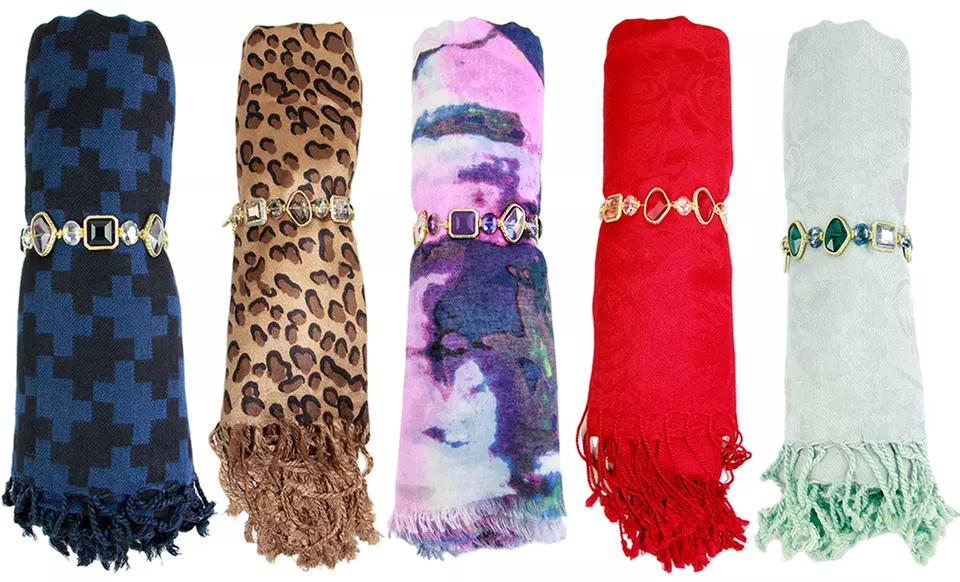 Women's Scarf and Bracelet Gift Set - Primary Image