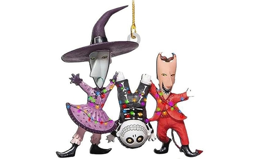 Image 8: Nightmare Before Christmas Inspired Christmas Tree Hanging Ornaments