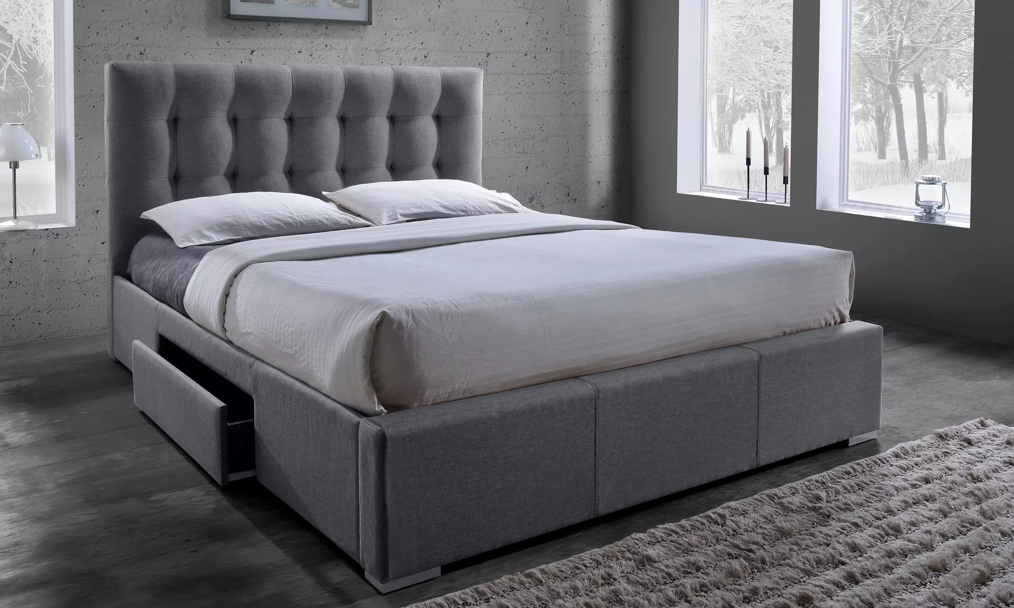 Marion Fabric Upholstered Storage Bed - Primary Image