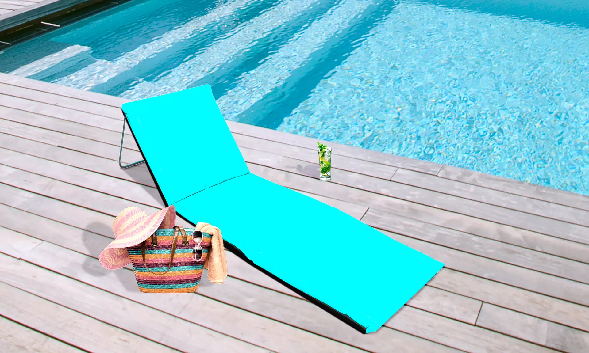 Matelas pliable et lit de plage portable
