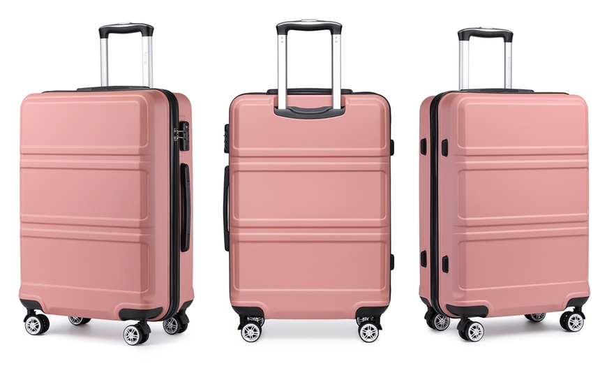 Image 8: 1x oder KONO 3x ABS-Hartschalenkoffer mit 8er-Set Reise-Organizer