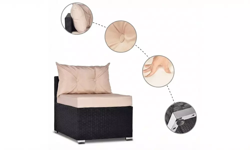 Salon de jardin modulable "Elise" en résine tressée de Kocoon