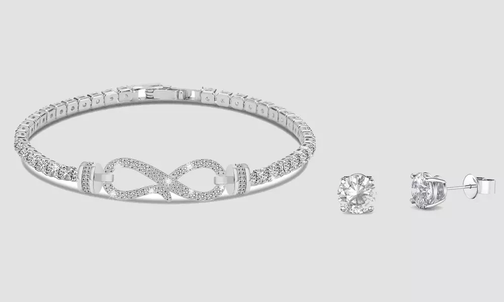 1x oder 2x Schmuck-Set mit Swarovski®-Kristallen