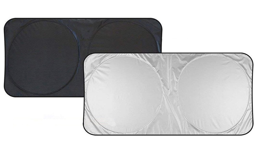 Image 5: Extra Large Car Windshield Sun Shade Cover Blocks UV Rays Sun Visor Protector
