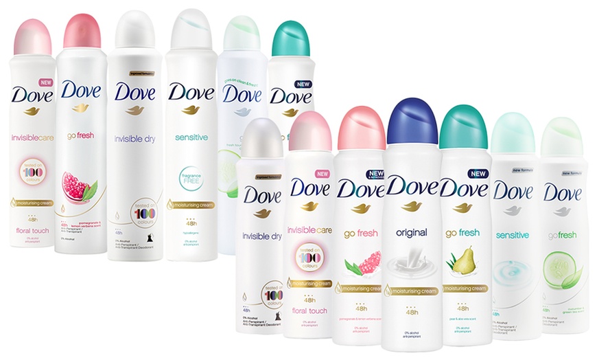 Image 1: Six-Pack of Dove Antiperspirant Deodorant Spray