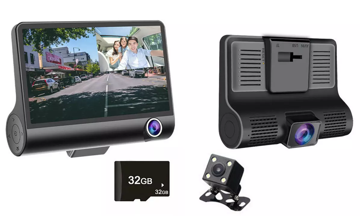 Triple Vision Dash Cam met nachtzicht en G-sensor - Primary Image