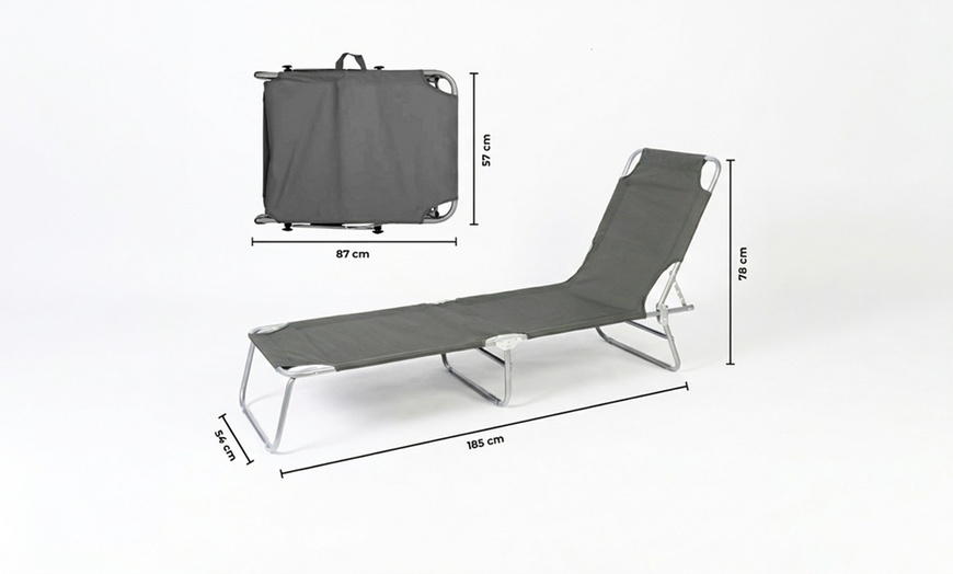 Image 10: Ensemble de 2 chaises longues réglables