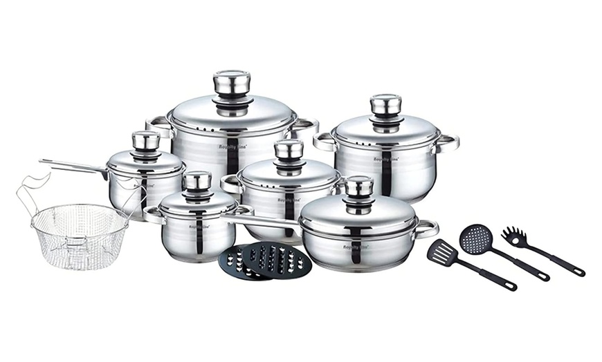 Image 16: 16- of 18-delige pannenset en toebehoren