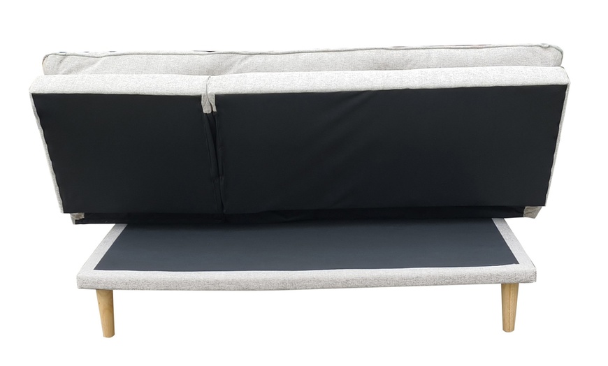 Image 17: DS Living Bello 2 Seater Sofa Bed in Grey or Silver