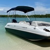 Image 1: 4 or 8 Hour Deck Boat Rental with Bimini Top in Naples 