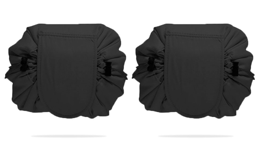 Image 3: One or Two Travel Cosmetic Drawstring Bags