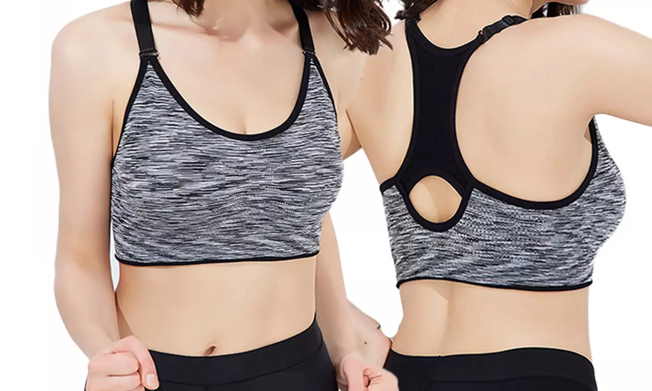 3-Pack Womens Padded Racerback Sports Bras Workout Yoga Bra