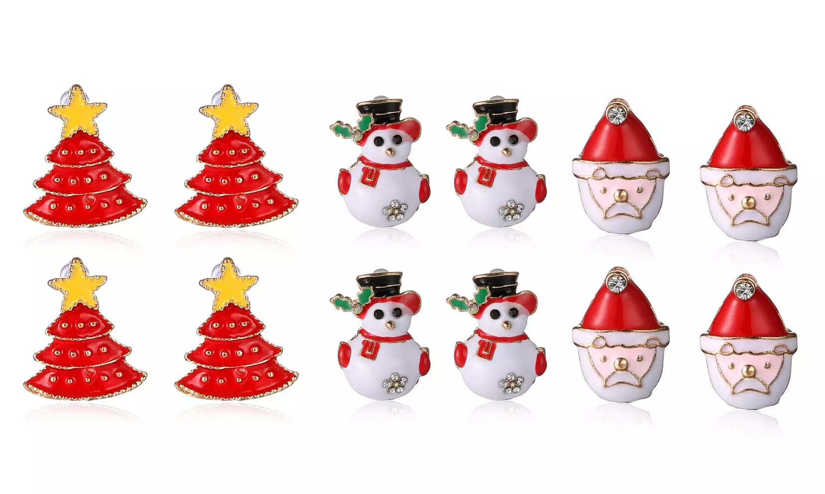 1 ou 2 set de 3 boucles d'oreilles Noël pour femmes et enfants - Second Medium