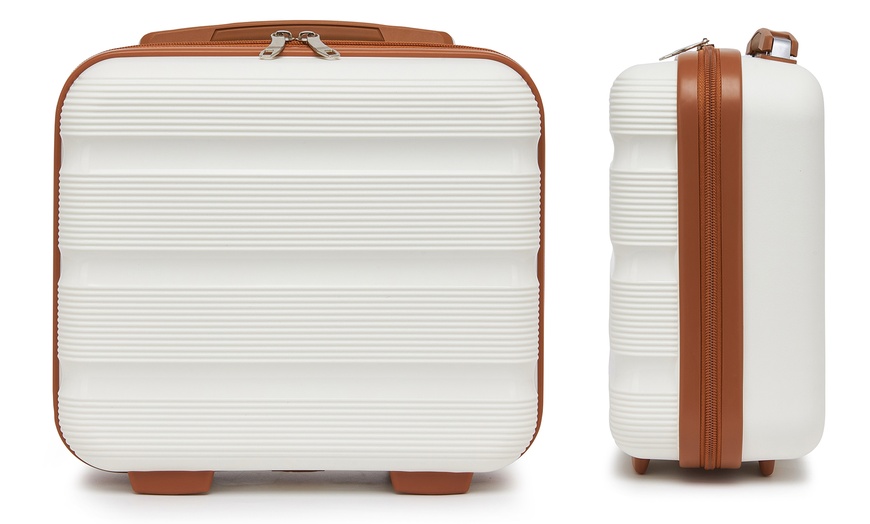 Image 5: KONO One or Four Piece Colorful PP Hard Shell Suitcase With TSA Lock